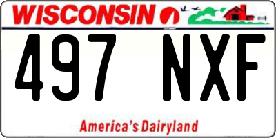 WI license plate 497NXF