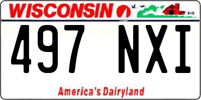 WI license plate 497NXI