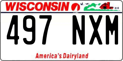 WI license plate 497NXM