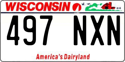 WI license plate 497NXN