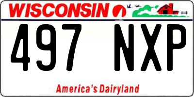 WI license plate 497NXP
