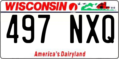 WI license plate 497NXQ