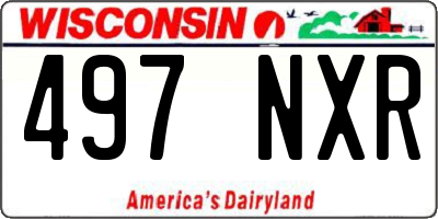 WI license plate 497NXR