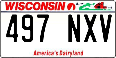 WI license plate 497NXV
