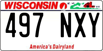 WI license plate 497NXY