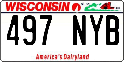 WI license plate 497NYB