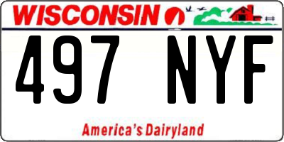 WI license plate 497NYF