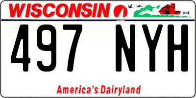 WI license plate 497NYH