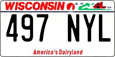 WI license plate 497NYL