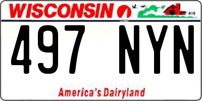 WI license plate 497NYN
