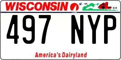 WI license plate 497NYP