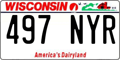 WI license plate 497NYR