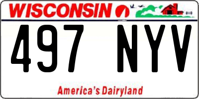 WI license plate 497NYV
