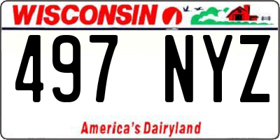 WI license plate 497NYZ