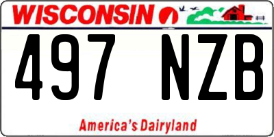 WI license plate 497NZB