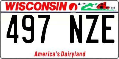 WI license plate 497NZE