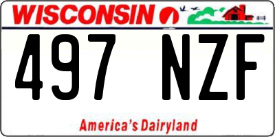 WI license plate 497NZF
