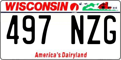 WI license plate 497NZG