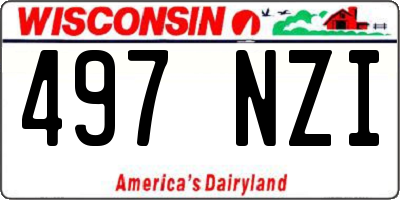 WI license plate 497NZI
