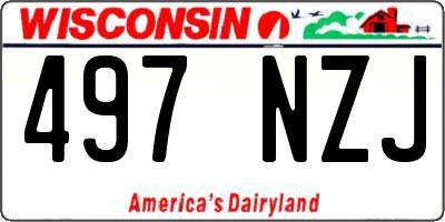 WI license plate 497NZJ