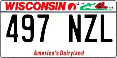 WI license plate 497NZL