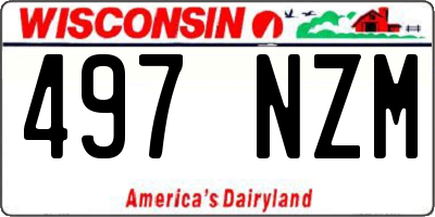 WI license plate 497NZM