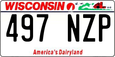 WI license plate 497NZP