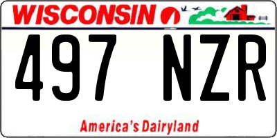 WI license plate 497NZR