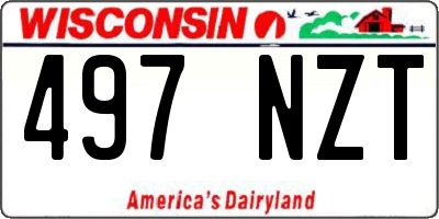 WI license plate 497NZT