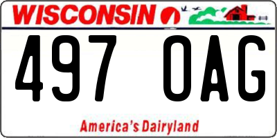 WI license plate 497OAG
