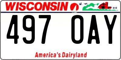 WI license plate 497OAY