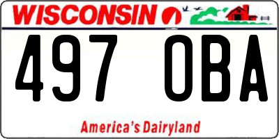 WI license plate 497OBA