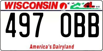 WI license plate 497OBB
