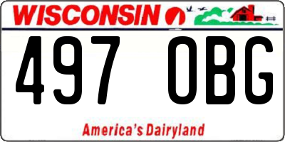 WI license plate 497OBG