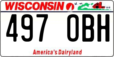 WI license plate 497OBH