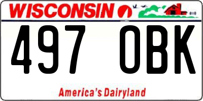 WI license plate 497OBK