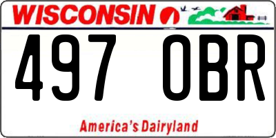 WI license plate 497OBR