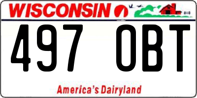 WI license plate 497OBT