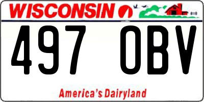WI license plate 497OBV