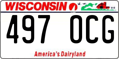 WI license plate 497OCG