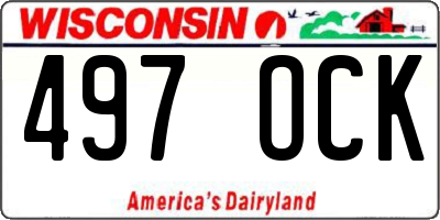 WI license plate 497OCK