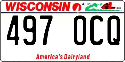 WI license plate 497OCQ