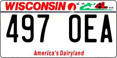 WI license plate 497OEA