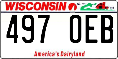 WI license plate 497OEB