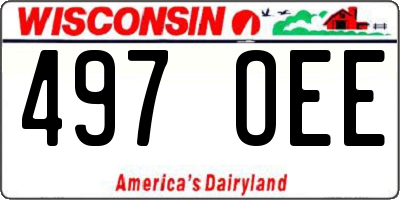WI license plate 497OEE
