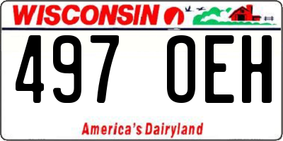 WI license plate 497OEH