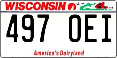WI license plate 497OEI