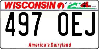WI license plate 497OEJ