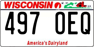 WI license plate 497OEQ