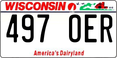 WI license plate 497OER